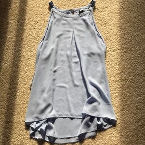 Blue blouse with braiding detail